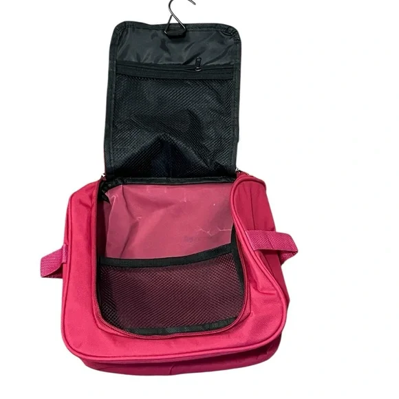 3 Piece Hot Pink Stylish Pink Travel Bag Set Weekender, Tote and Organizer - Picture 8 of 11